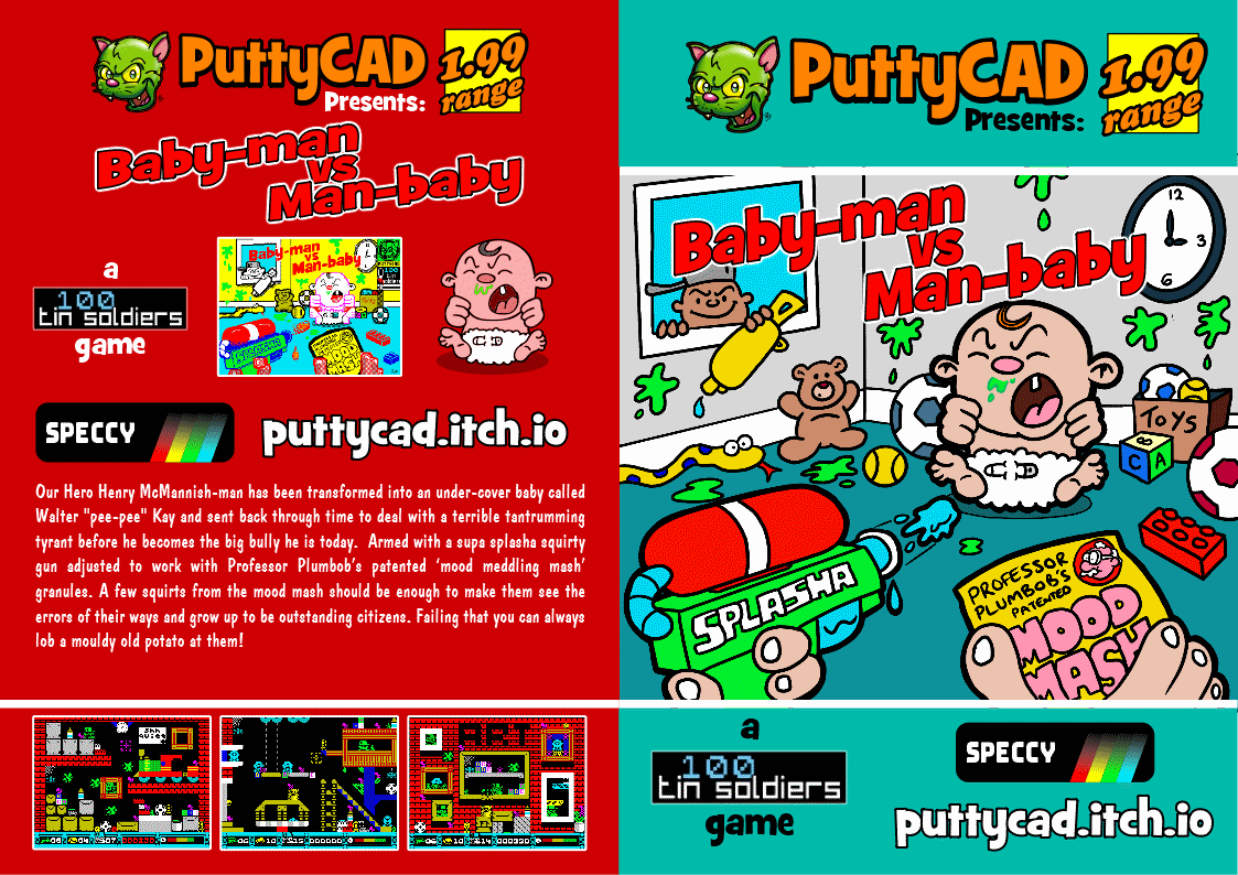 Baby-man Vs Man-baby ZX by PuttyCAD, tinsoldier