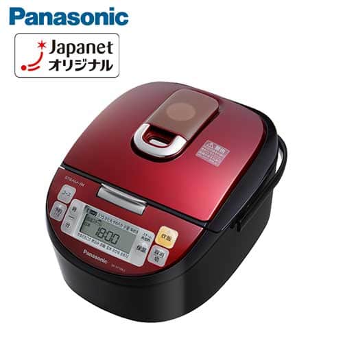 パナソニック 炊飯器 【美品】スチームIHジャー炊飯器 5.5合 ルージュ