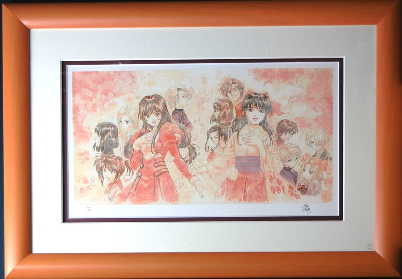 FG-0831]松原秀典 リトグラフ 「ｻｸﾗ大戦/桜花繚乱」