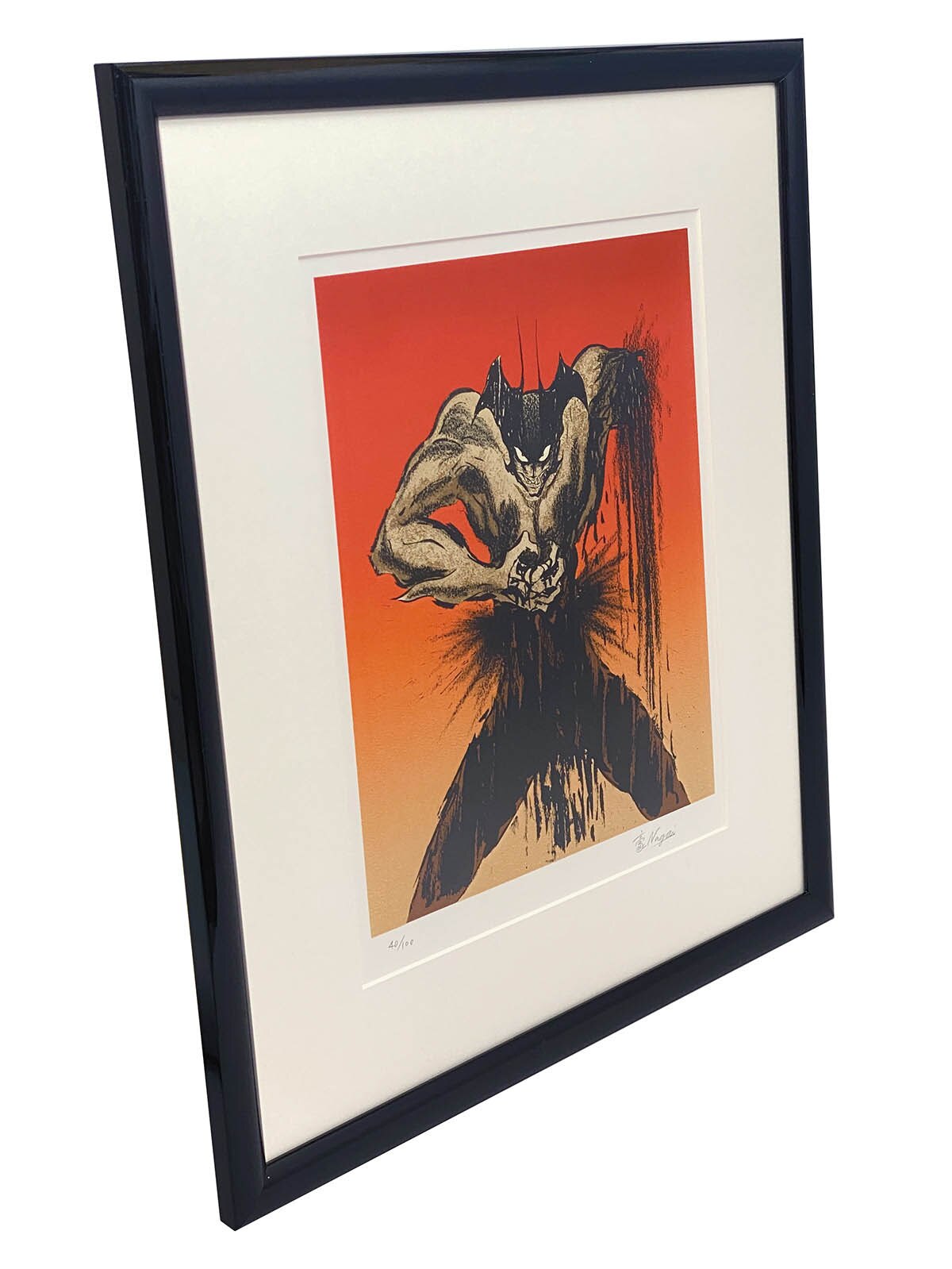 3311] 永井豪 直筆サイン入り リトグラフ「Bloodshedデビルマン」