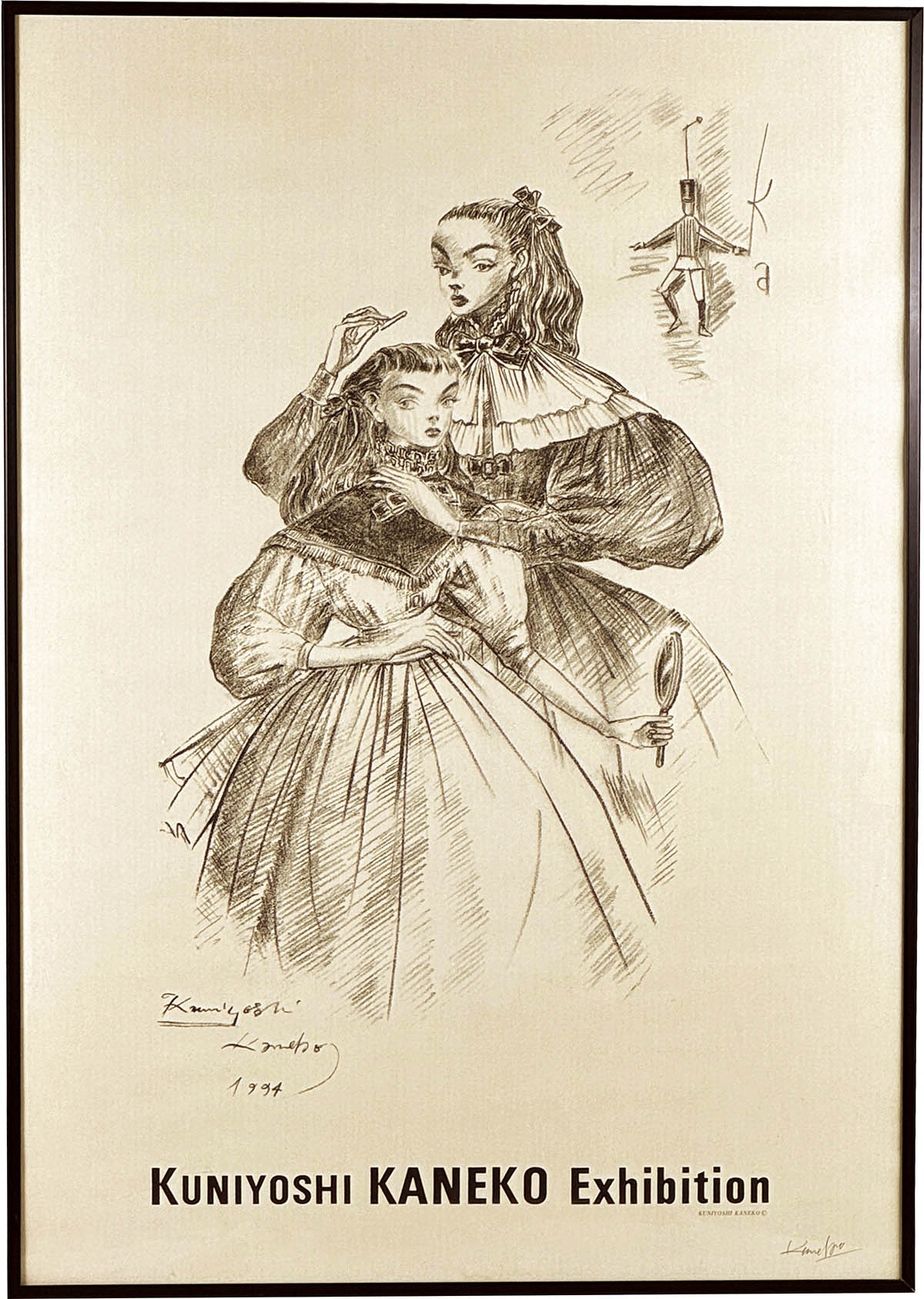 9024] 「金子國義 直筆サイン入り「1994年個展用ポスター」」