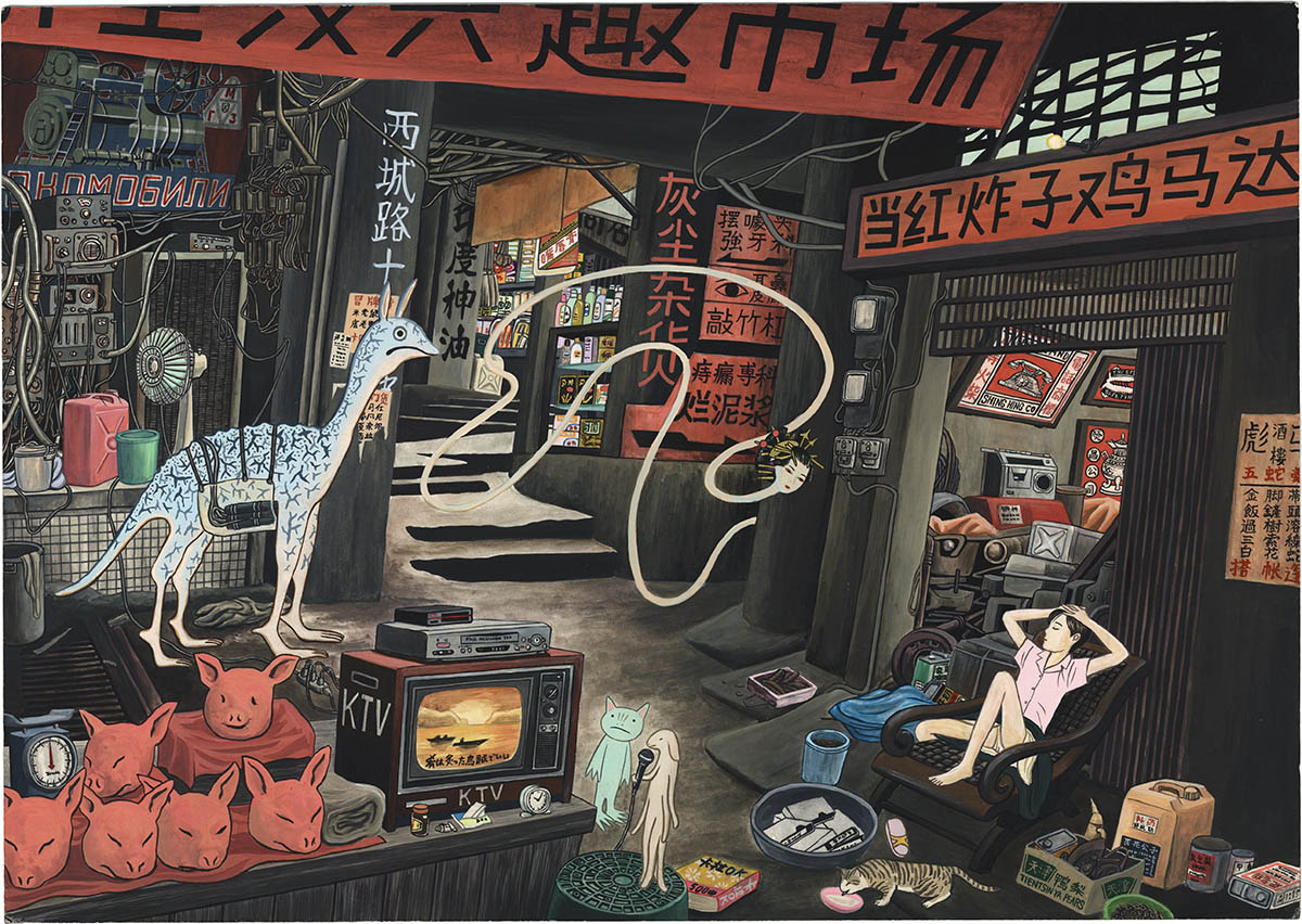 3087] 逆柱いみり 直筆カラーイラスト