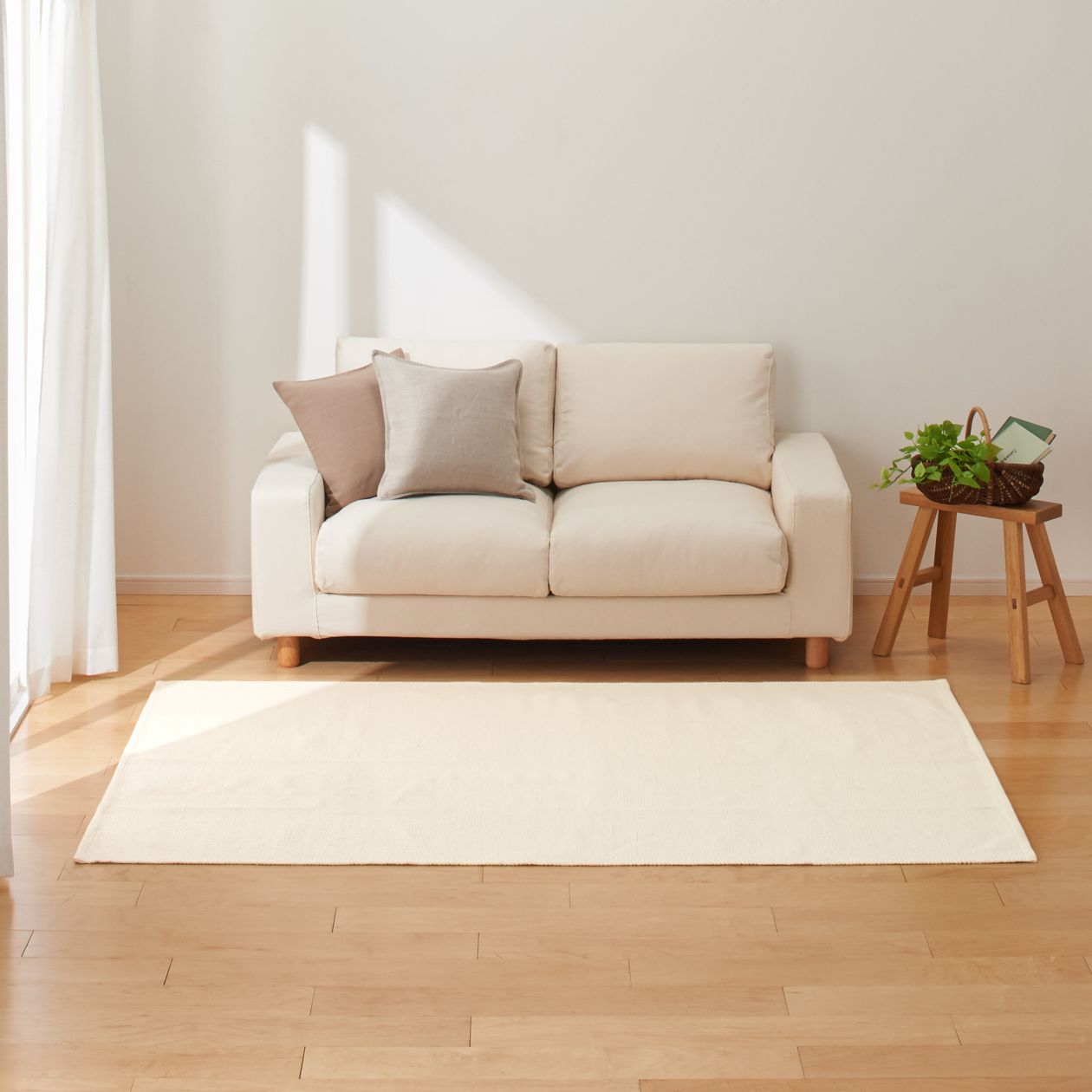 無印良品 インド綿手織ラグ／生成 生成 - 通販 | 家具とインテリアの