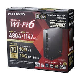 アイ・オー・データ機器 Wi-Fi 6対応 10Gルーター WN-DAX6000XR/Eを