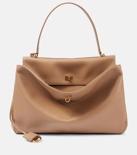 Rodeo Large leather tote bag in beige - Balenciaga | Mytheresa