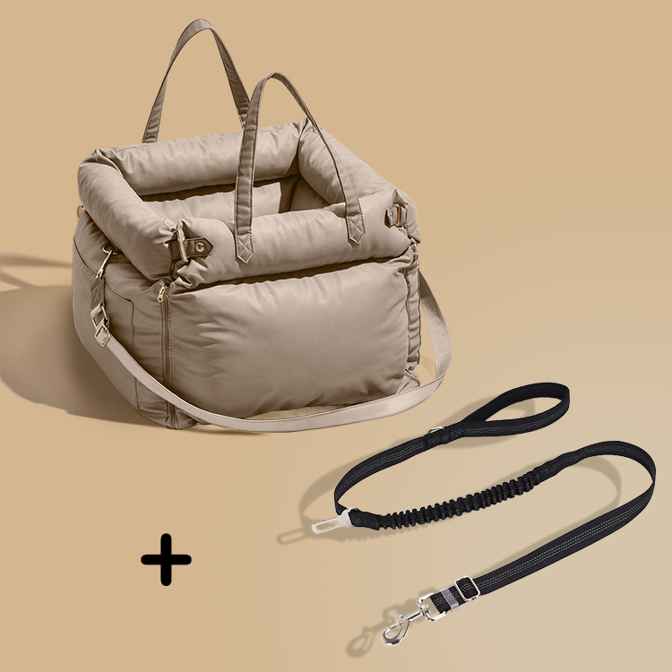 ペット用ドライブベッド 洗えるレザー防水防傷 厚手15cmクッション