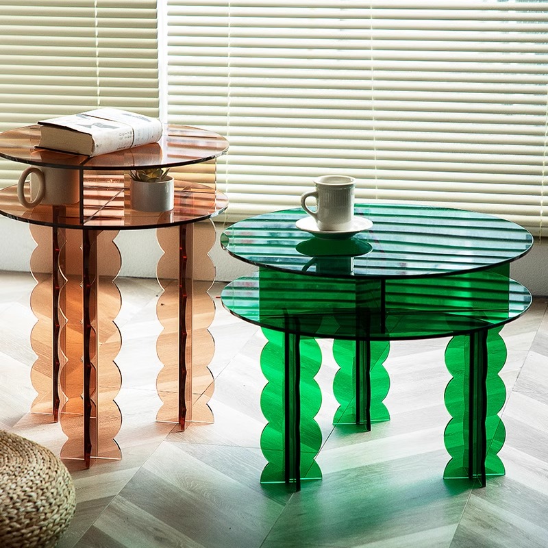 クラゲモチーフ サイドテーブル | 透明感と色彩が映える北欧調