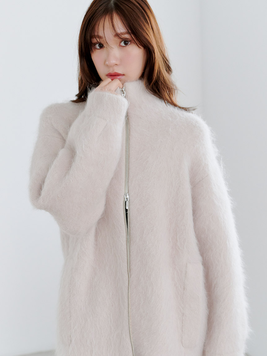 アルパカシャギージップコート(ブルゾン)｜アウター｜SNIDEL