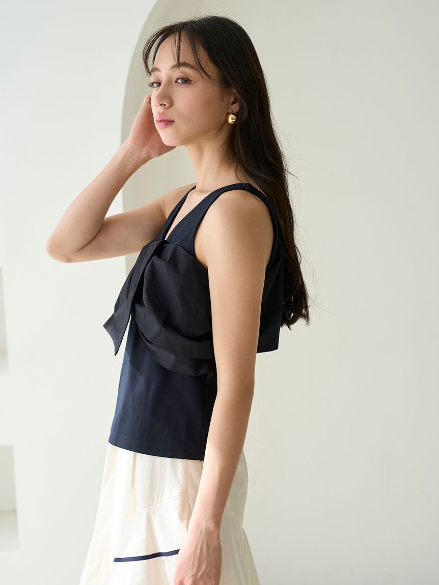 リボンディテールカットプルオーバー(Tシャツ・カットソー)｜トップス