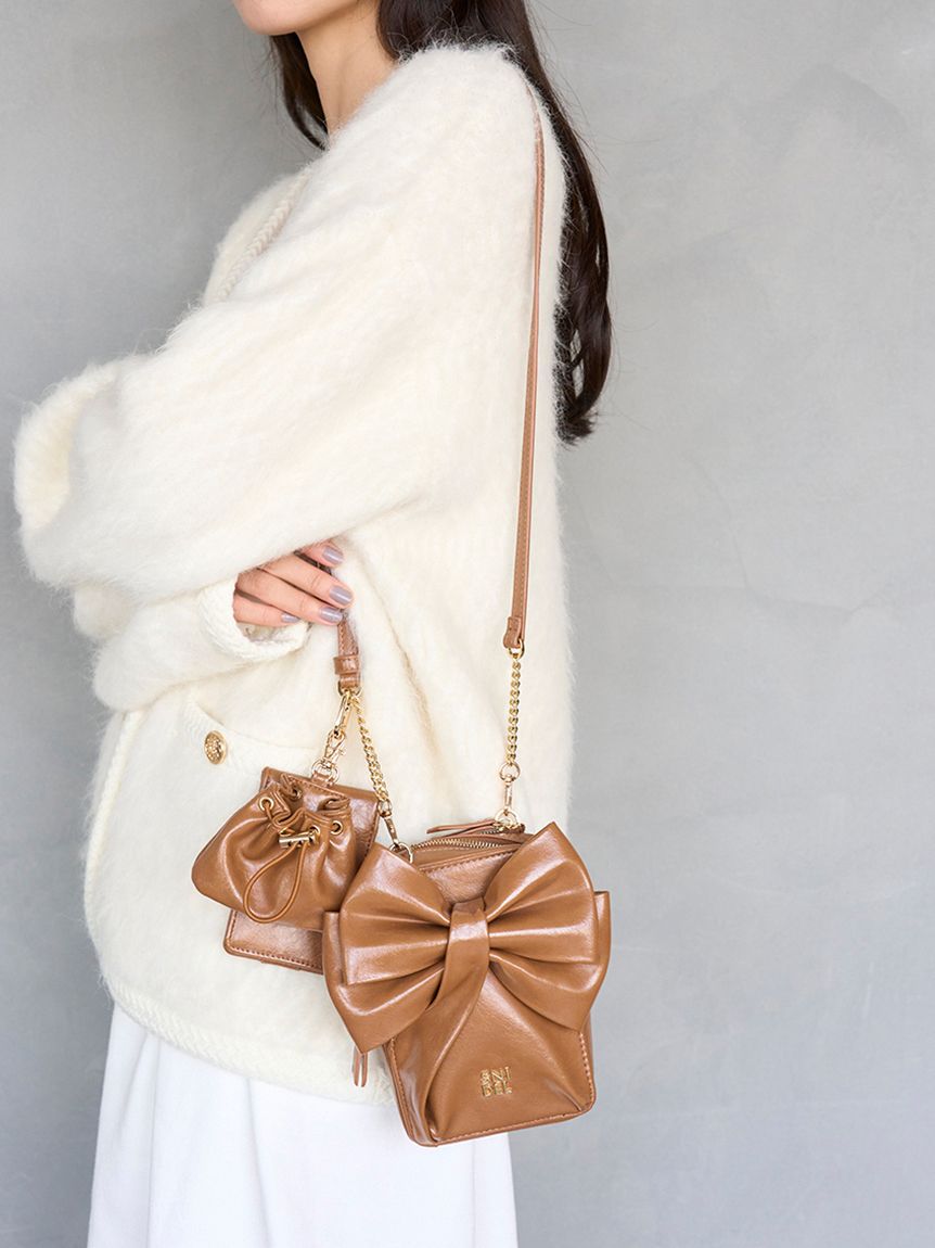 リボンマルチショルダー&ケースセット(ショルダーバッグ)｜バッグ