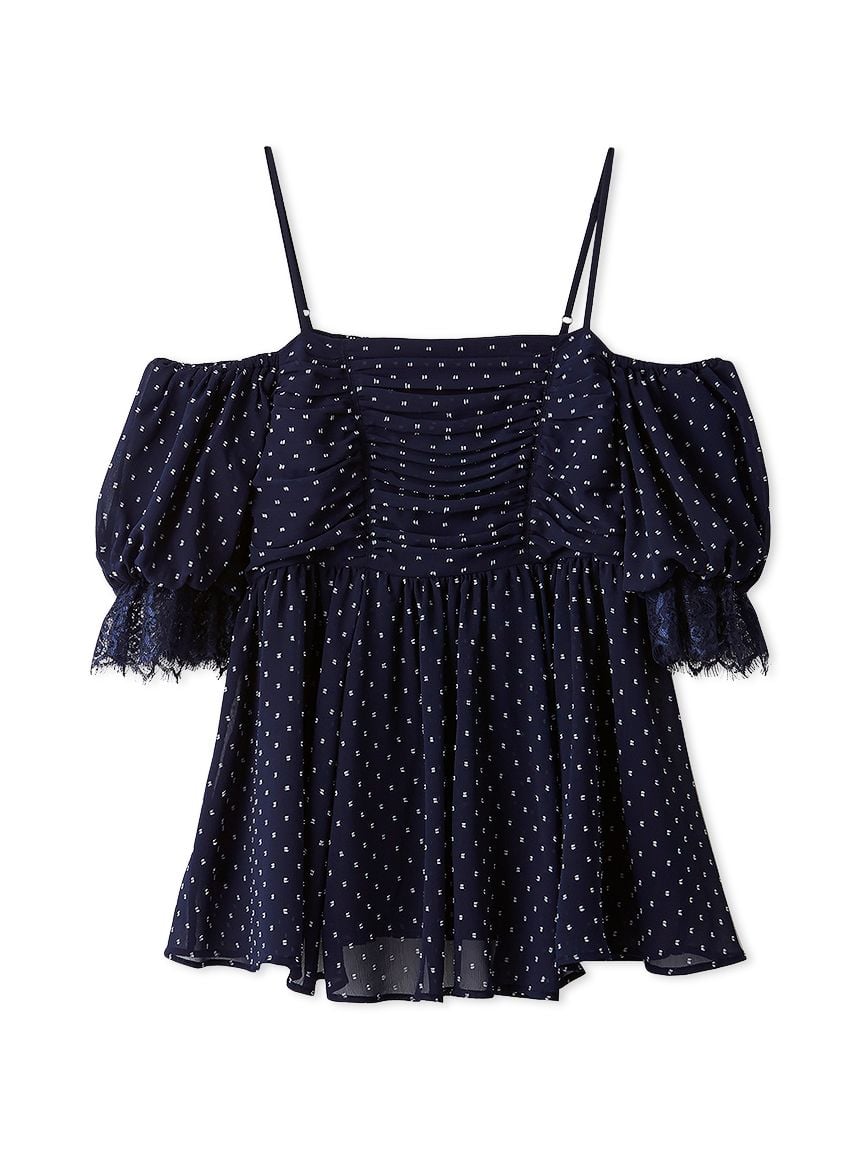 バリエオフショルレースチュニック(シャツ・ブラウス)｜トップス