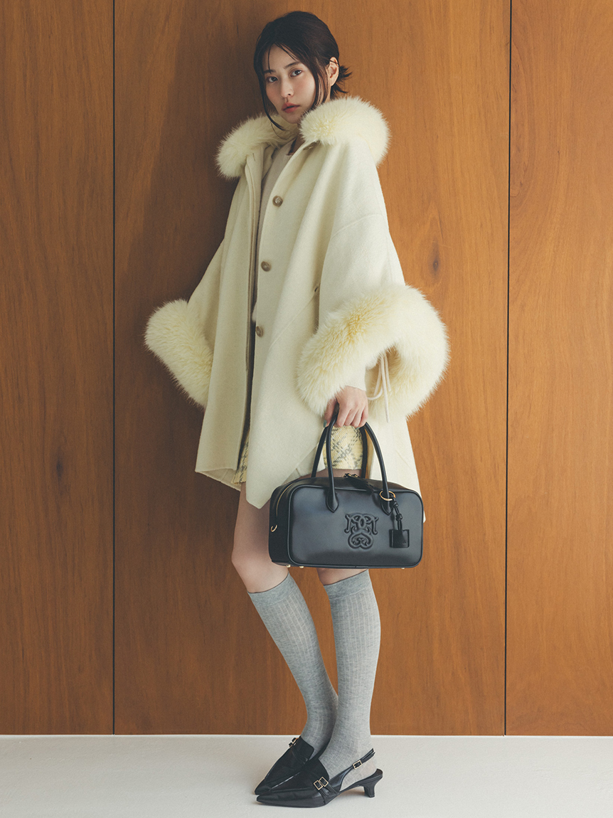 ファー付きミドルケープコート(コート)｜アウター｜SNIDEL(スナイデル