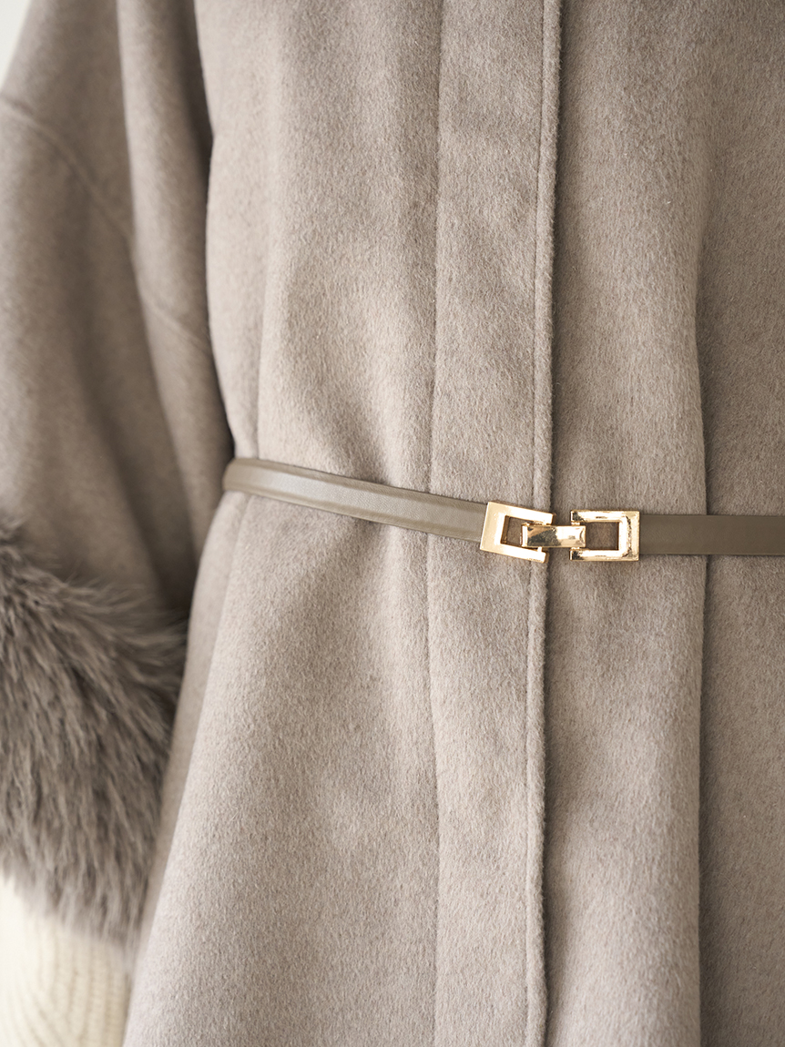 ファー付きミドルケープコート(コート)｜アウター｜SNIDEL(スナイデル