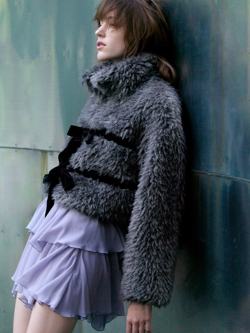 Sustainableリボンボアショートコート(コート)｜アウター｜SNIDEL