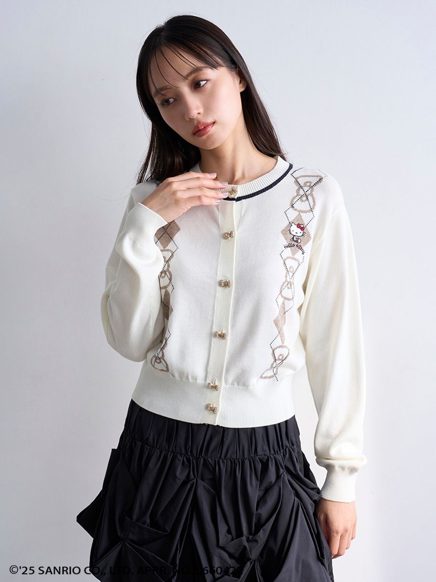HELLO KITTY】アーガイルカーディガン(カーディガン)｜トップス
