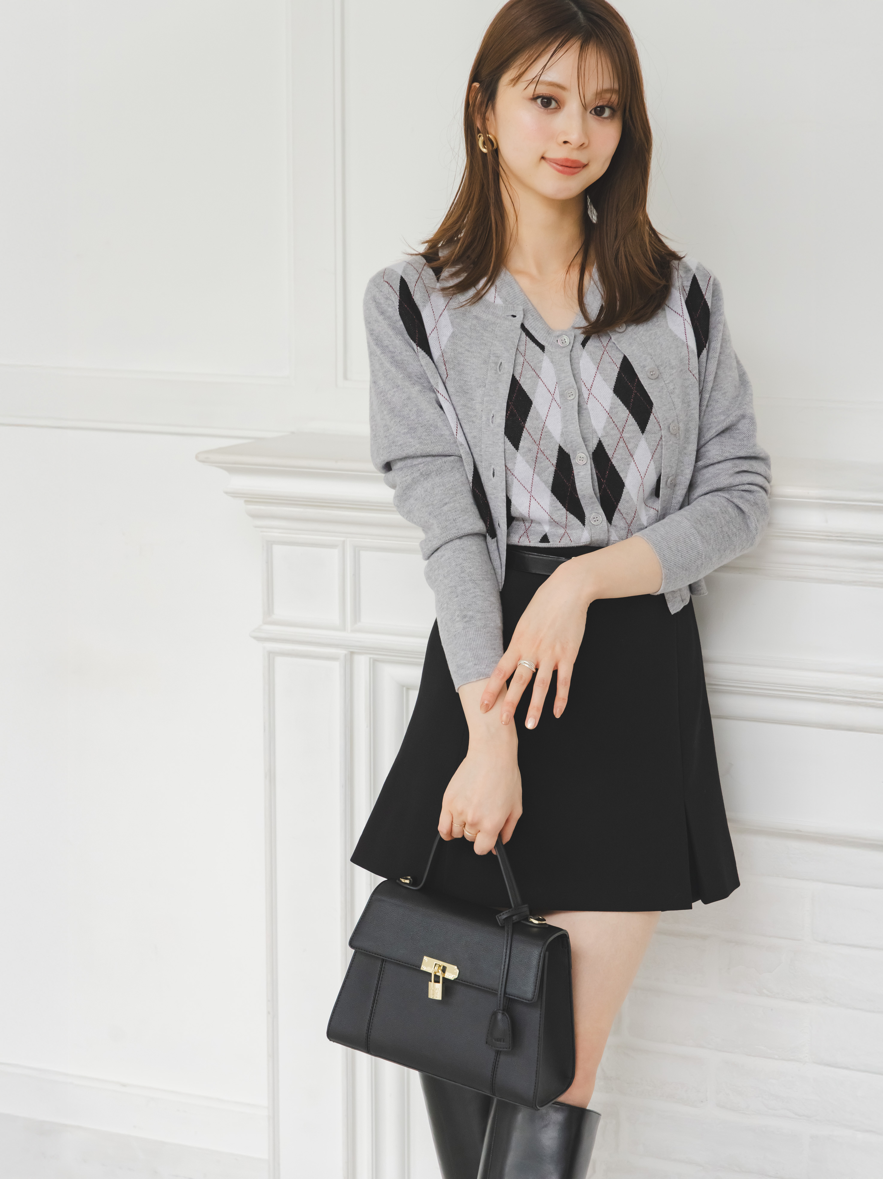 アーガイルカーディガン(カーディガン)｜トップス｜SNIDEL(スナイデル