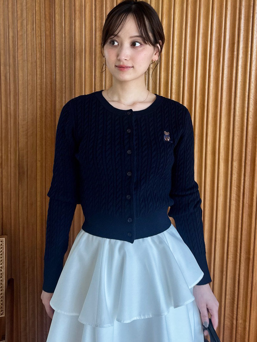 リボンベアニットカーディガン(カーディガン)｜トップス｜SNIDEL