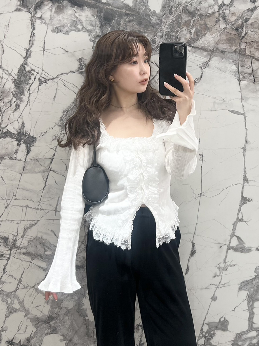 Sustainableフリルニットプルオーバー(ニット)｜トップス｜SNIDEL