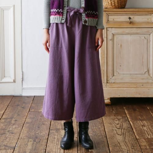 もしゃ織ベルト付ガウチョパンツ - ネパリ・バザーロの通販ショップ