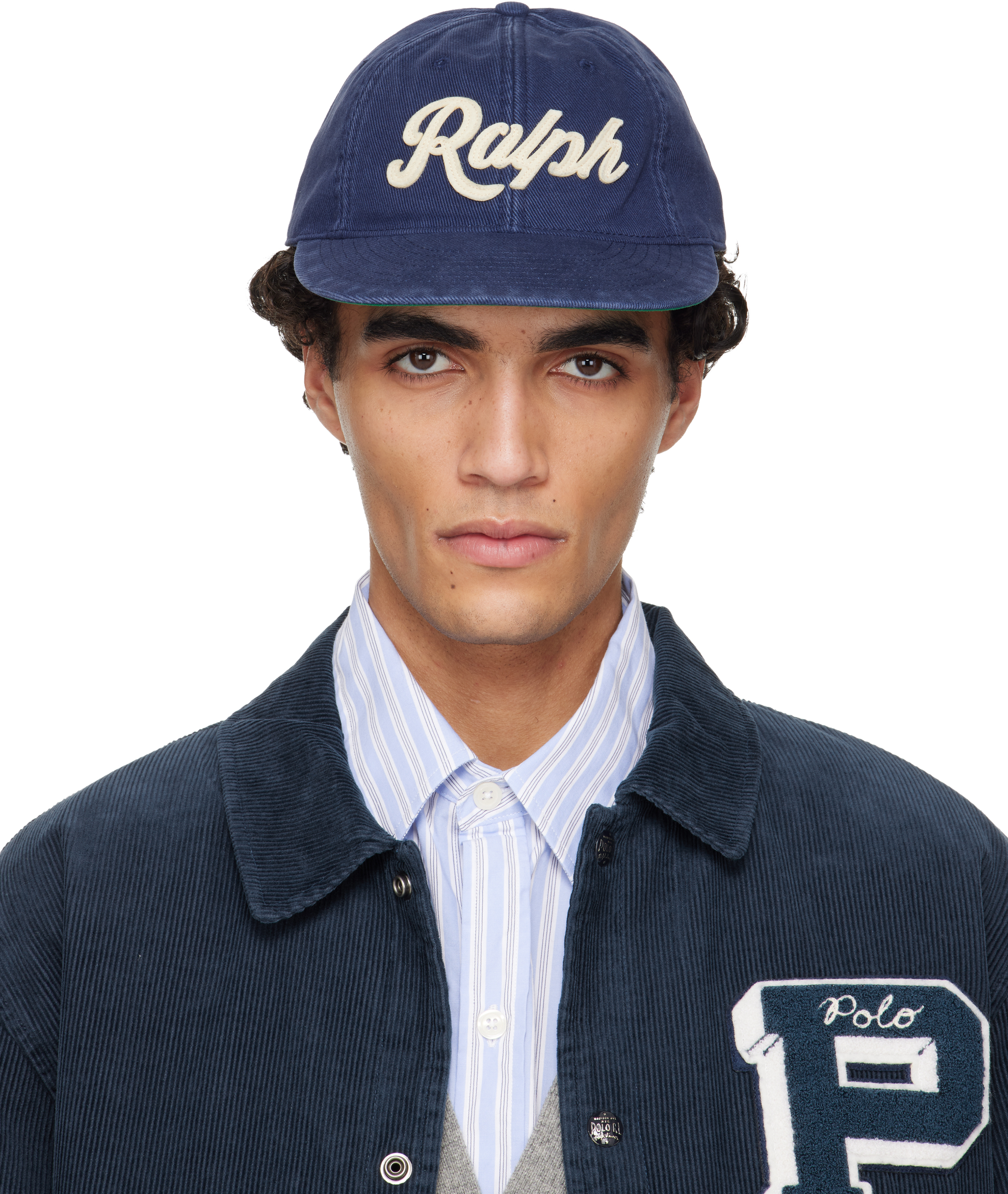 Polo Ralph Laurenのネイビー 'The Ralph' ロゴ ツイル ベースボール