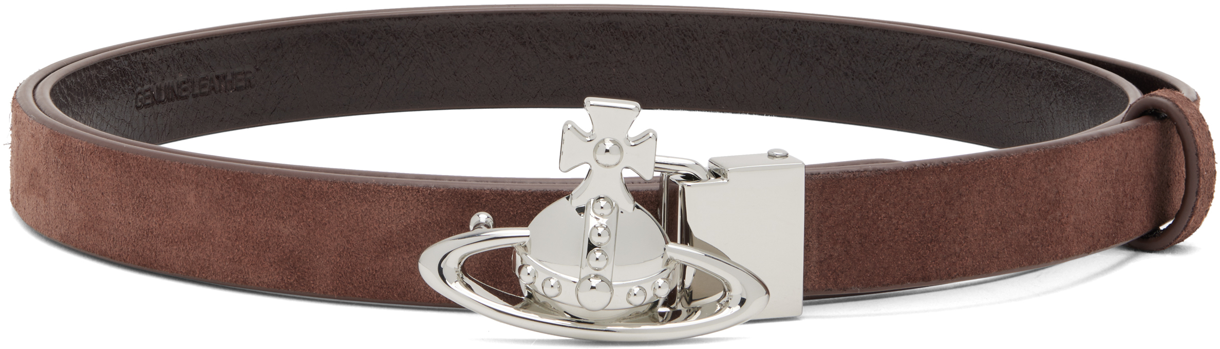 Vivienne Westwoodのブラウン Small Orb バックルベルトがセール中