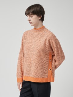 カシミヤシルク アーガイル柄ニット（ニット）｜CYCLAS（シクラス