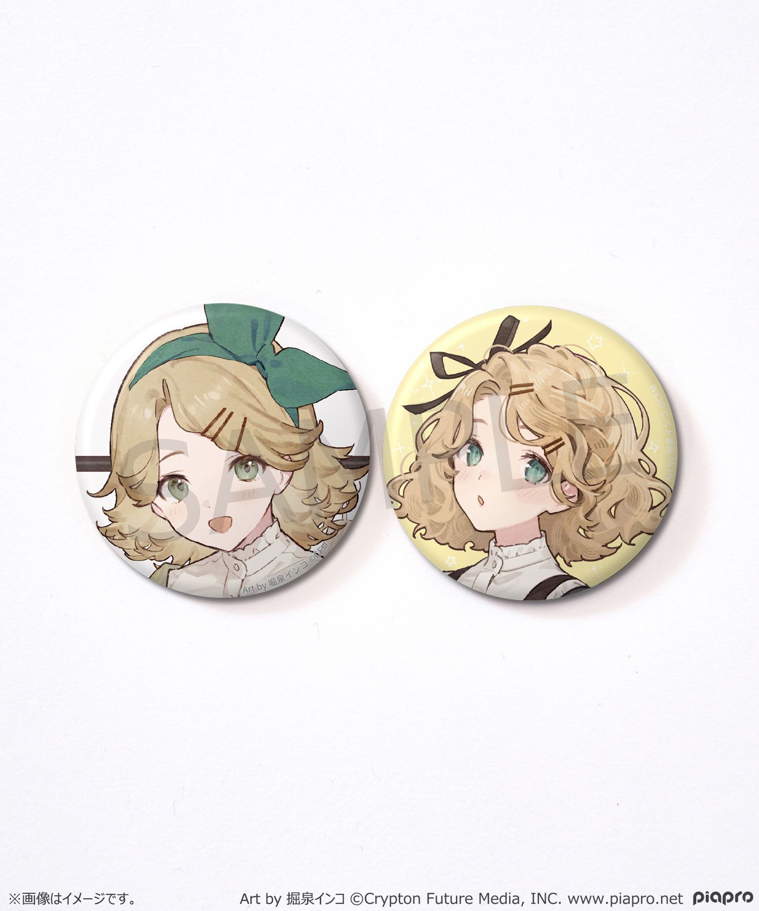 鏡音リン 缶バッジセット Art by 堀泉インコ/earth music&ecology