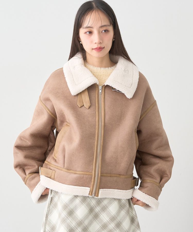 フェイクムートンジャケット/earth music&ecology（アース