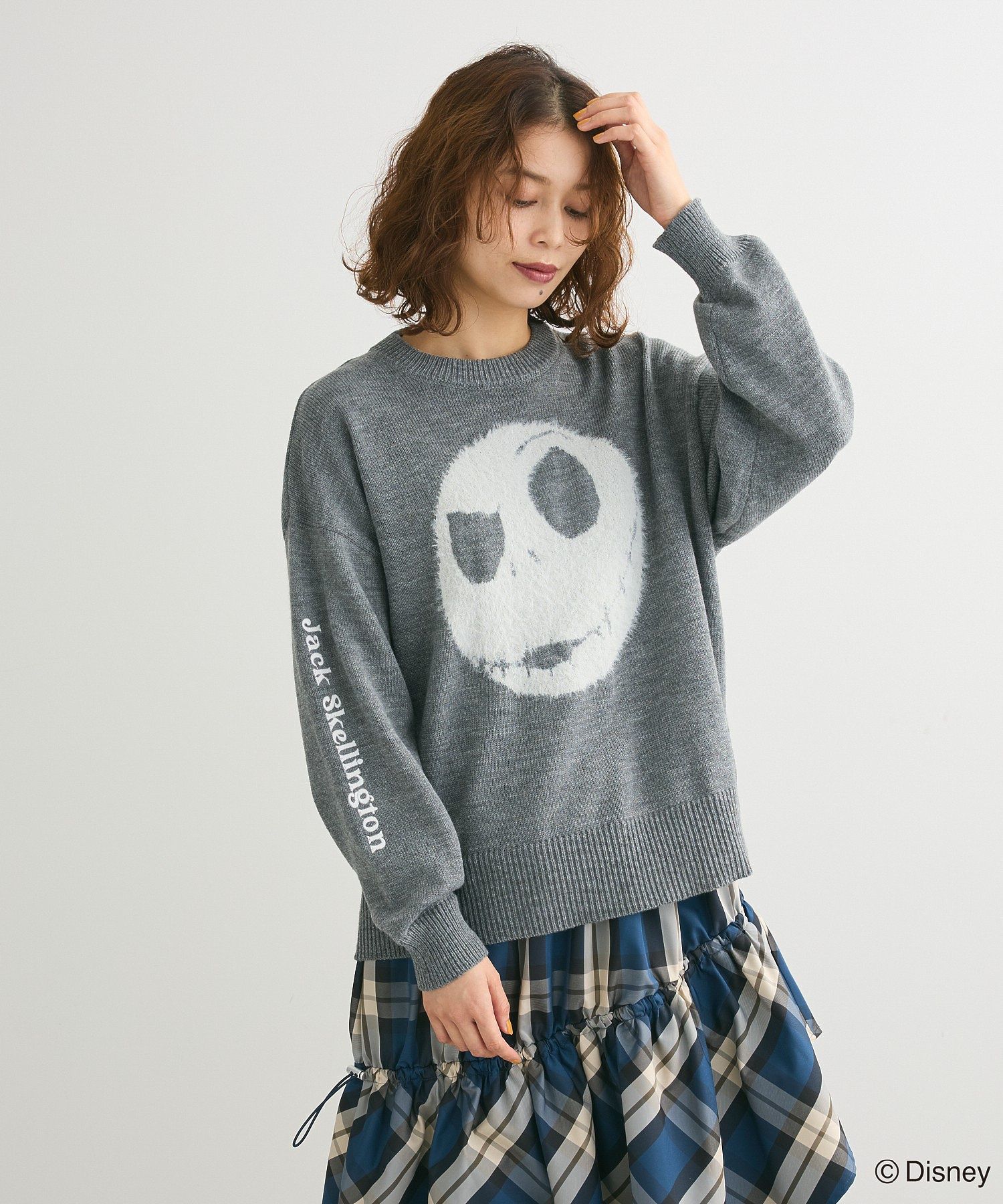 ナイトメア/フェイスジャガードニットプルオーバー/Green Parks