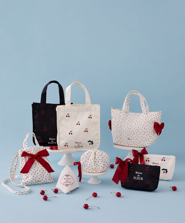 チェリープリントミニリボン2Wayバッグ/Maison de FLEUR（メゾン ド