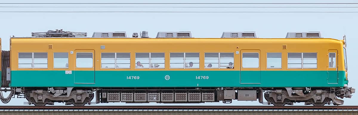 富山地鉄14760形モハ14769の側面写真｜RailFile.jp｜鉄道車両サイド