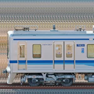 北総7800形7808編成（海側）｜RailFile.jp｜鉄道車両サイドビューの図鑑