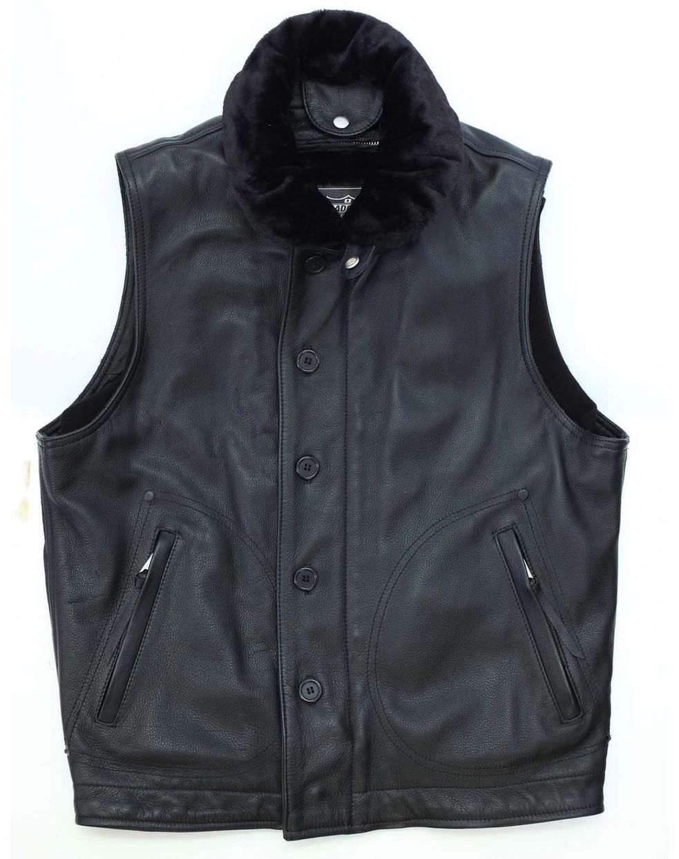 Webike | KADOYA カドヤ DECK CREW VEST ミリタリーレザーベスト(0158