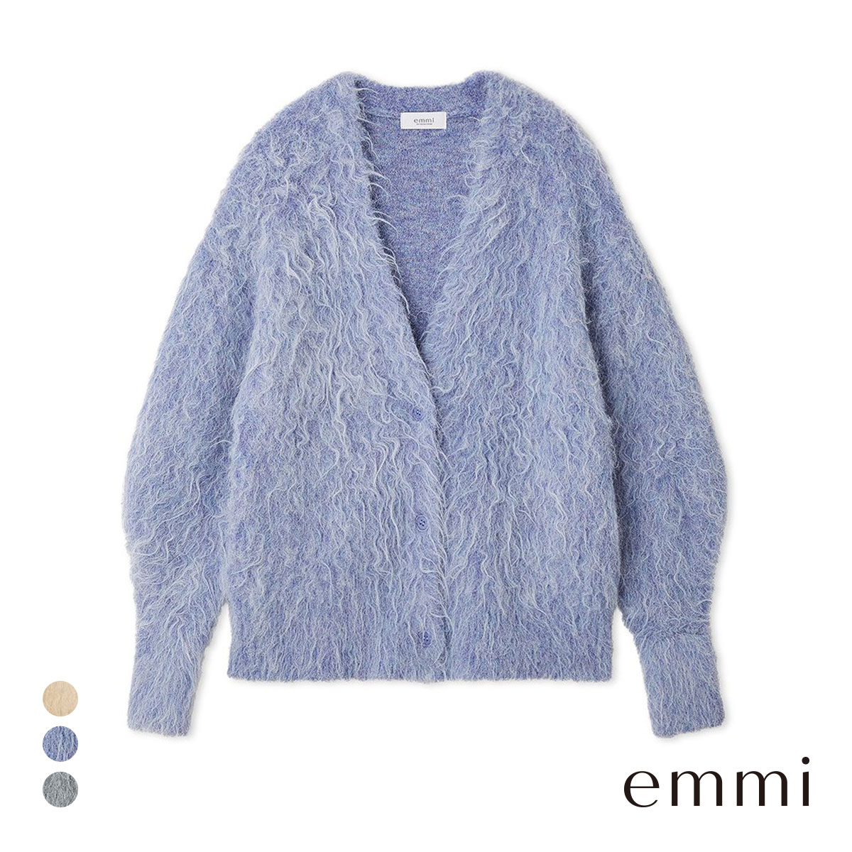 エミ シャギーニットカーディガン emmi | SHIROHATO(白鳩)