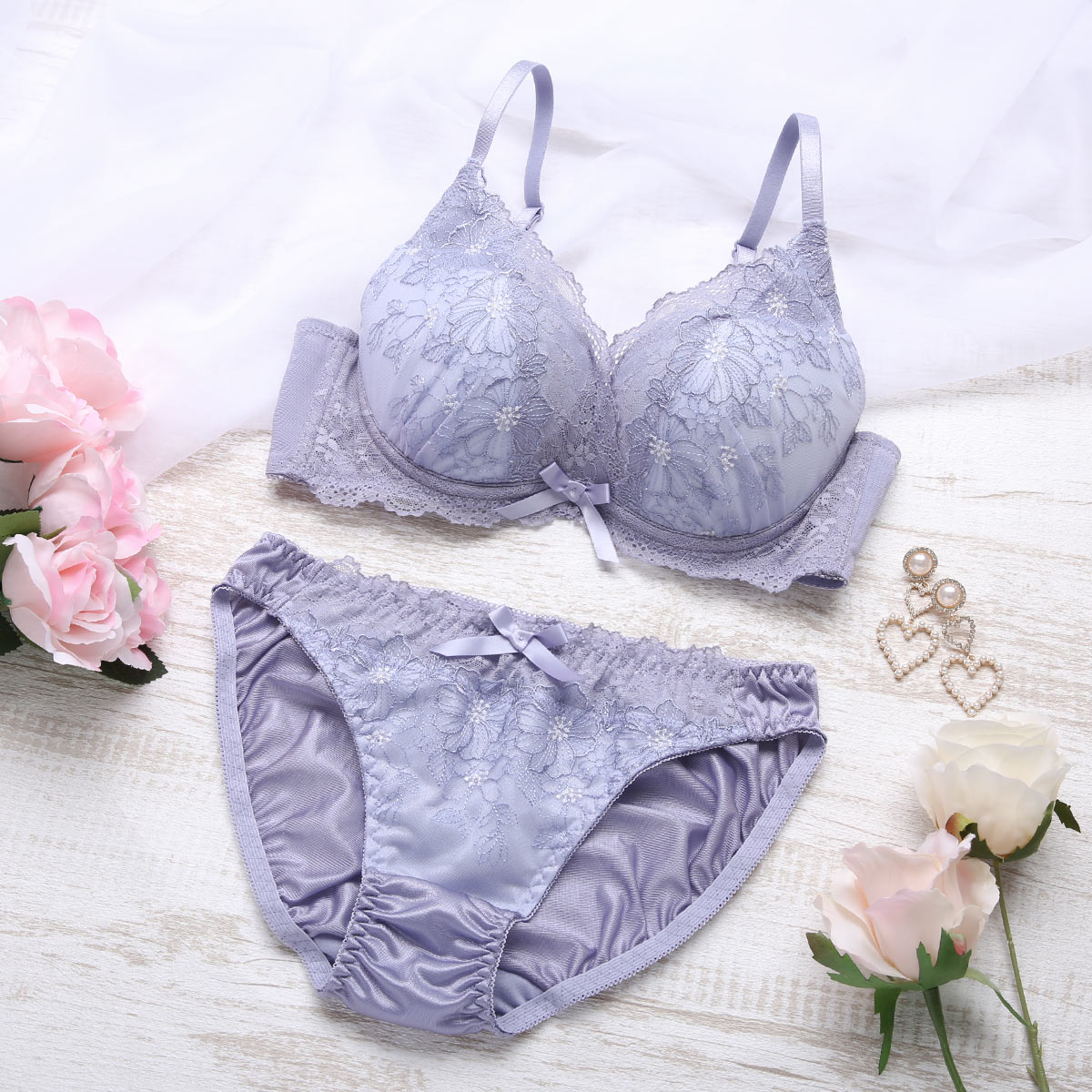 ココランジェ グリーミングフロレット ブラジャー ショーツ セット