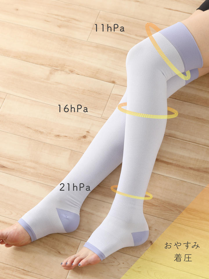 美脚Labo】就寝用弾性着圧ニーハイソックス ( 051180006 ) | 靴下屋