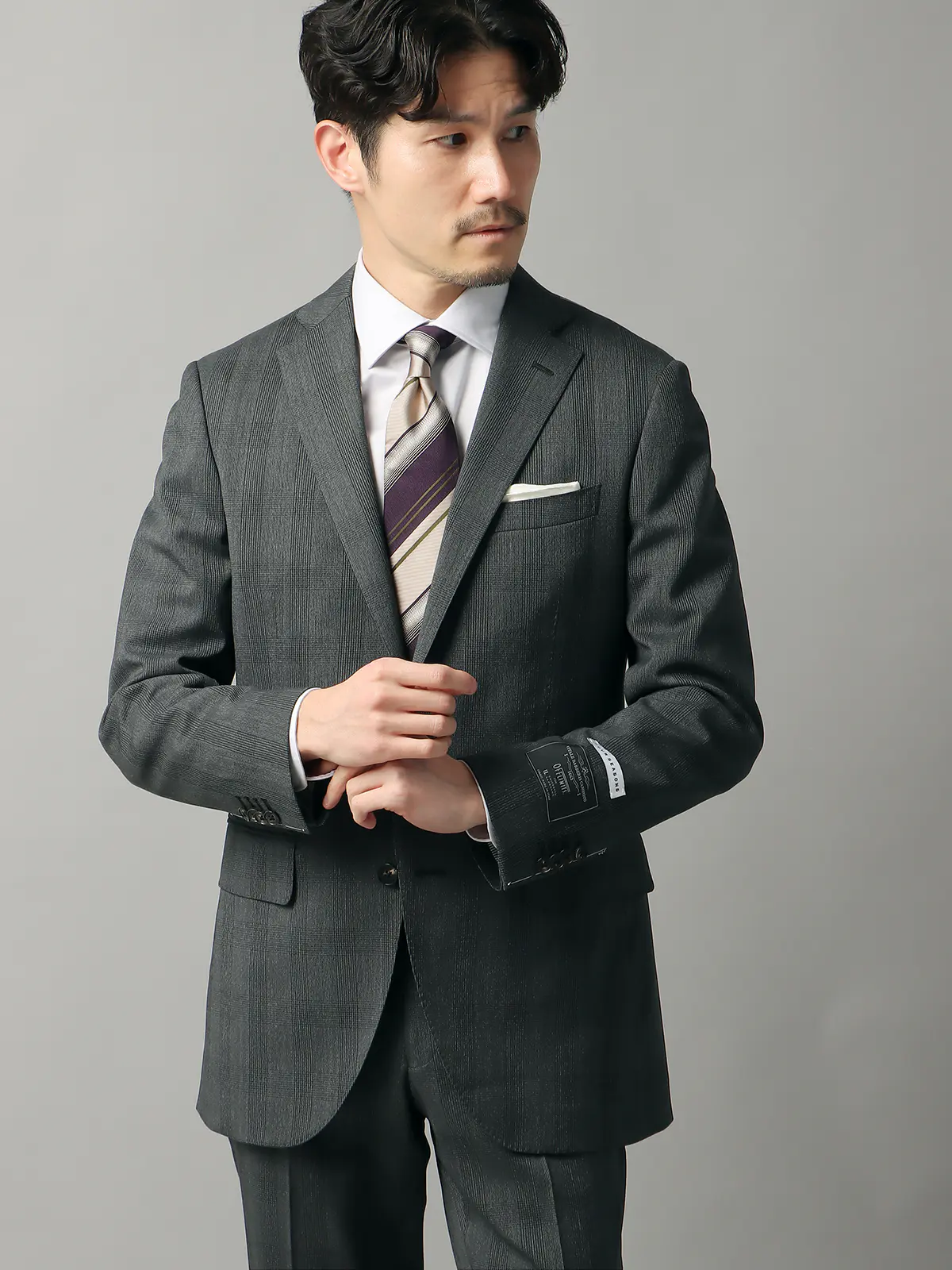 スーツ／2つボタン／CANONICO／OFFLIMITS／グレンチェック／CH22