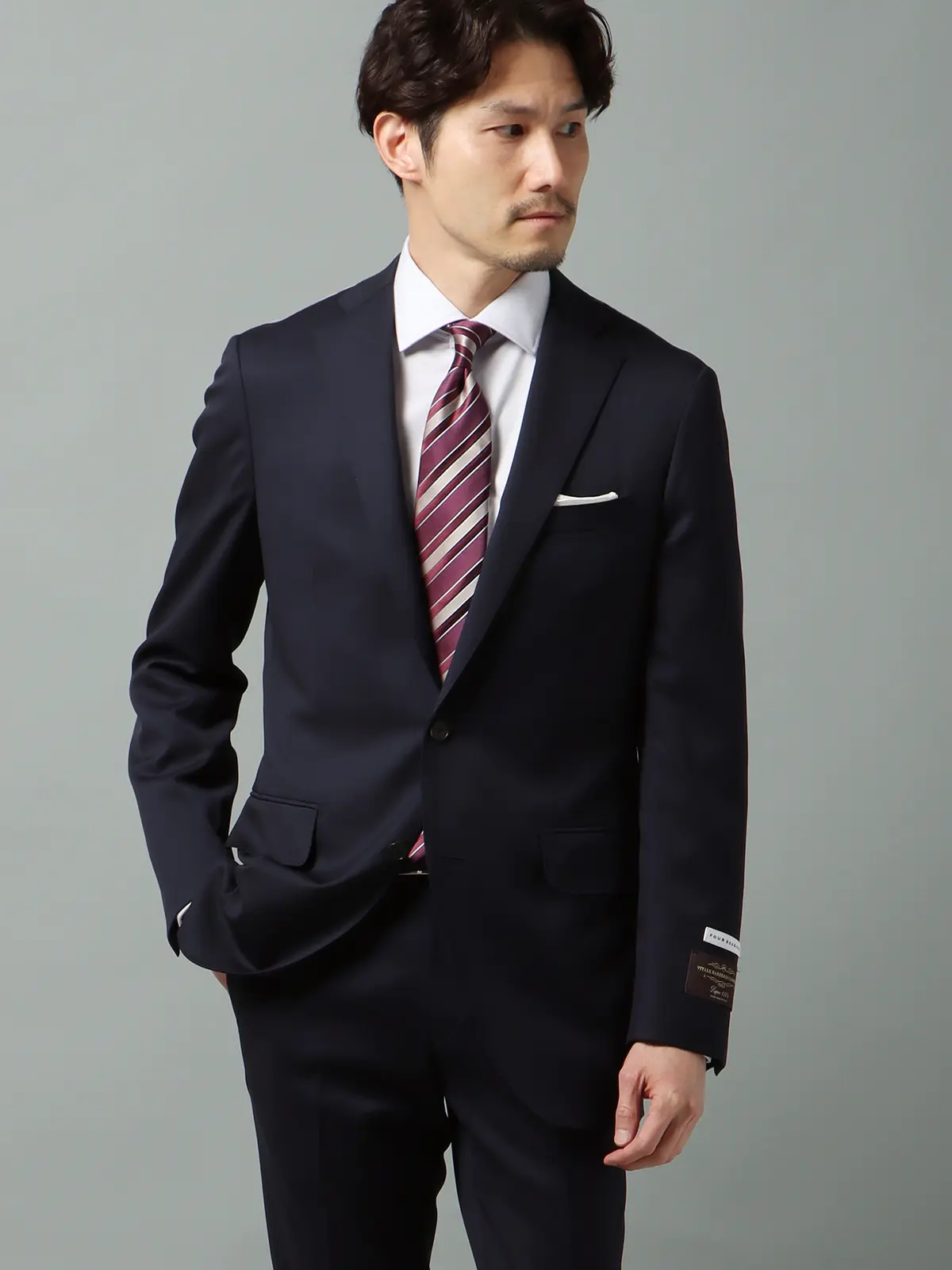 スーツ／2つボタン／CANONICO／PRUNELLE／無地／CH22 | SUIT SQUARE