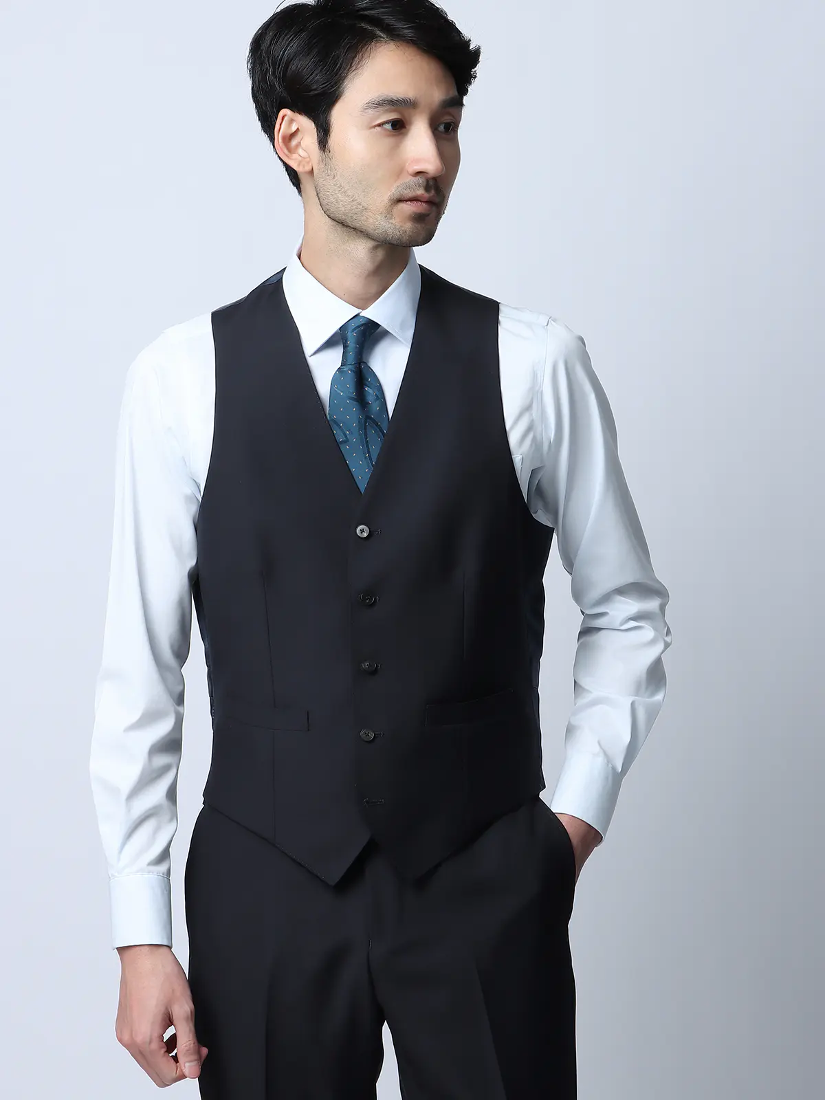 スーツ／スリーピース／3つボタン／尾州／無地／TR24 | SUIT SQUARE