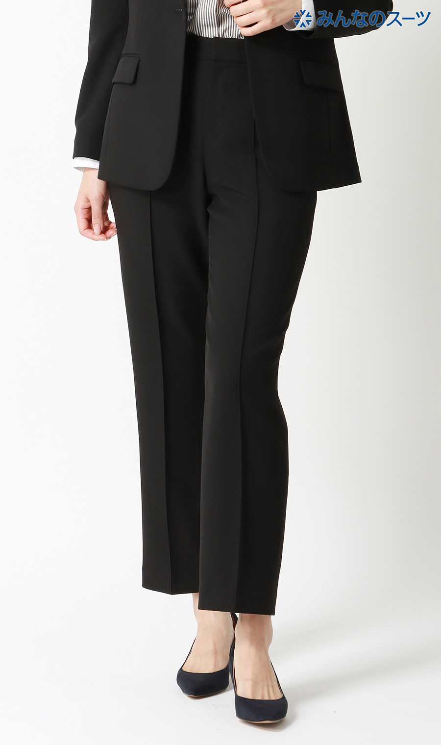 みんなのスーツ】ピンタックストレートパンツ【セットアップ着用可