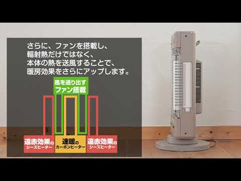 温風＋遠赤ヒーター 障害物センサー搭載ツインヒートPLUS（カーボン1本