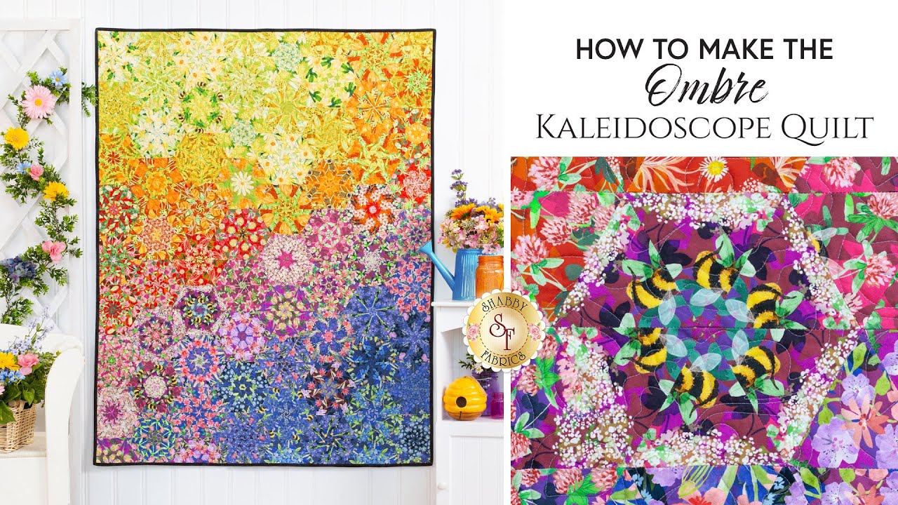 Ombre Kaleidoscope Quilt Kit - Wild Blossoms | Shabby Fabrics