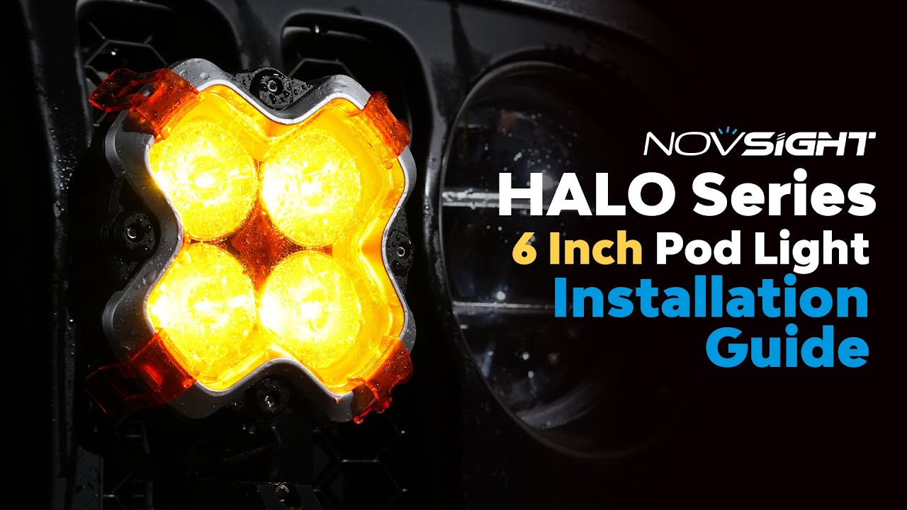 NOVSIGHT HALO Series 6'' LED Pods with DRL 60W Spot beam and Mix