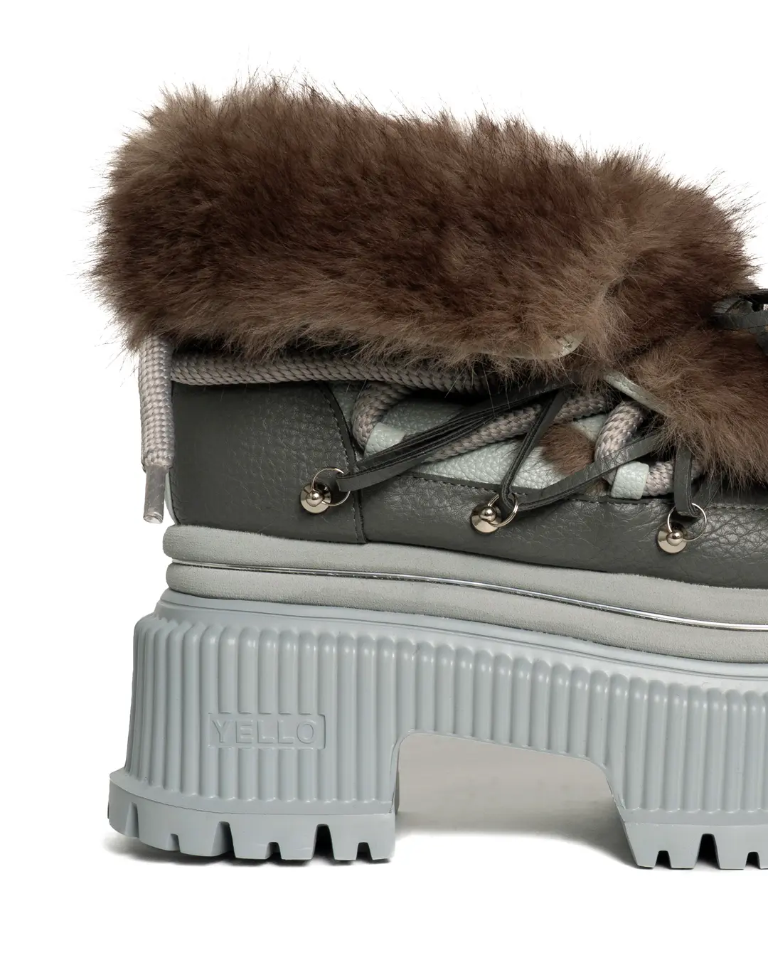 YELLO / WOLFY PLATFORM SHORT BOOTS