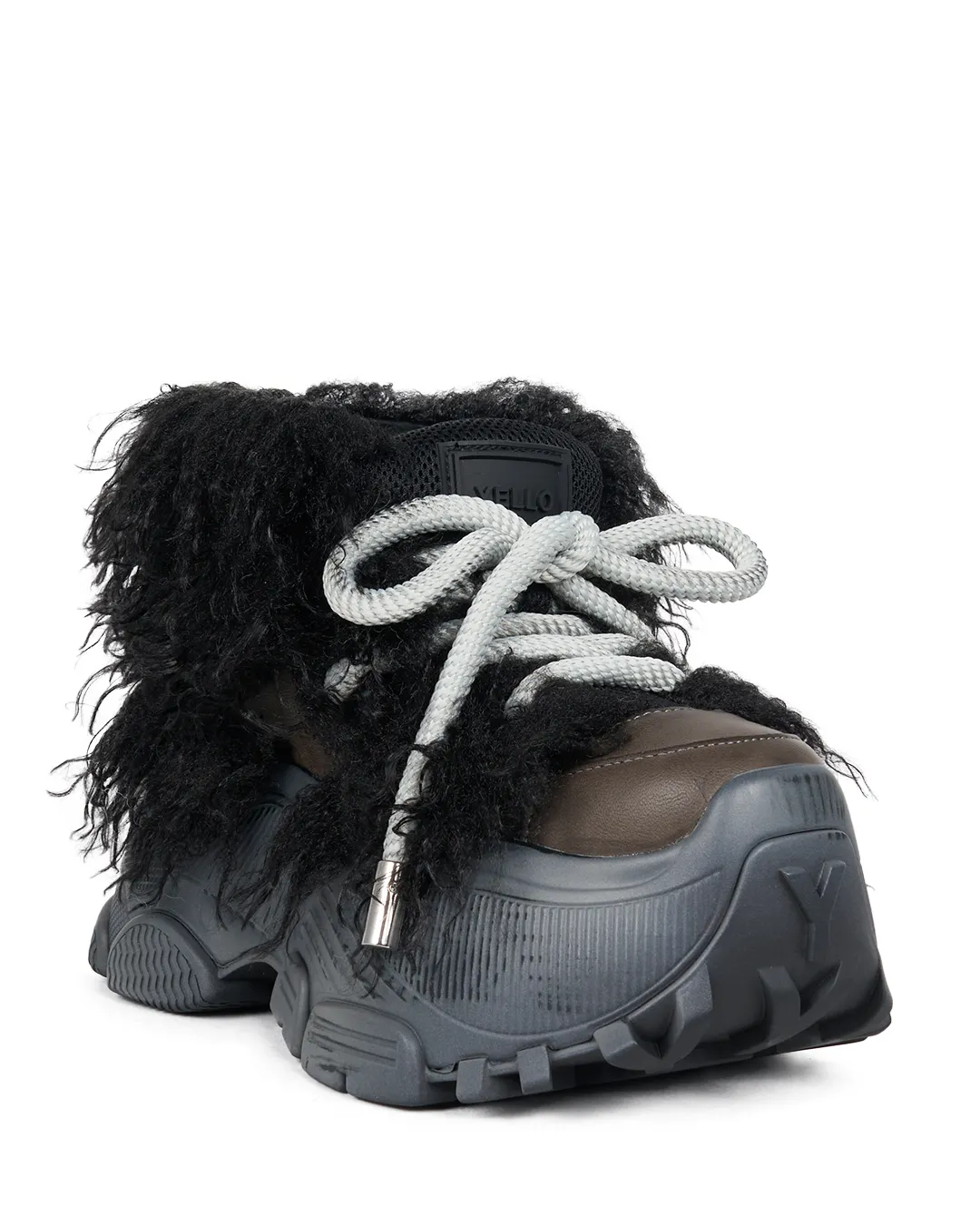 YELLO / CANICHE PLATFORM SHORT BOOTS