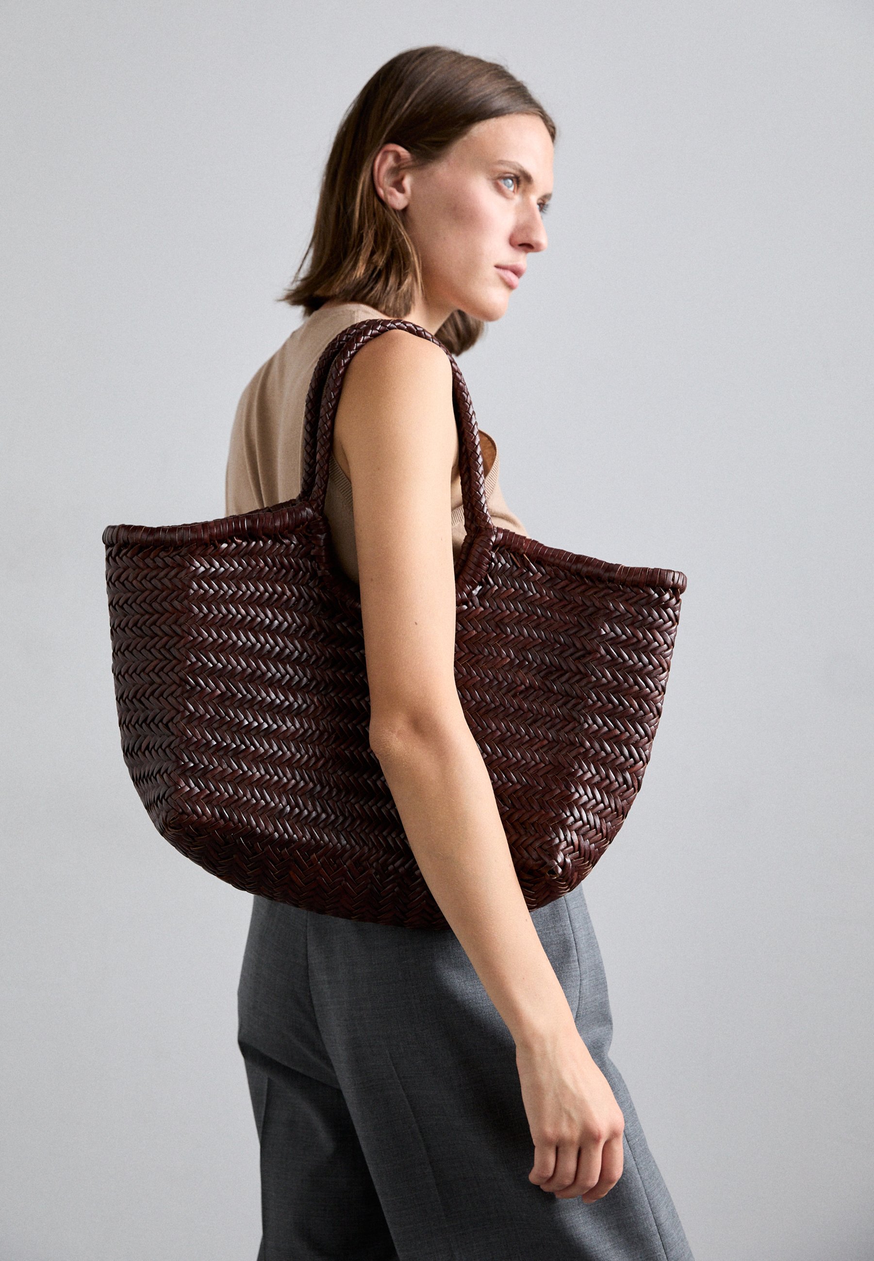 DRAGON DIFFUSION NANTUCKET BASKET BIG - Tote bag - bruciato/brown
