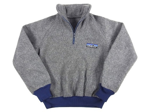 80s 80s デカタグ Patagonia パタゴニア ネイビー パイル DM848