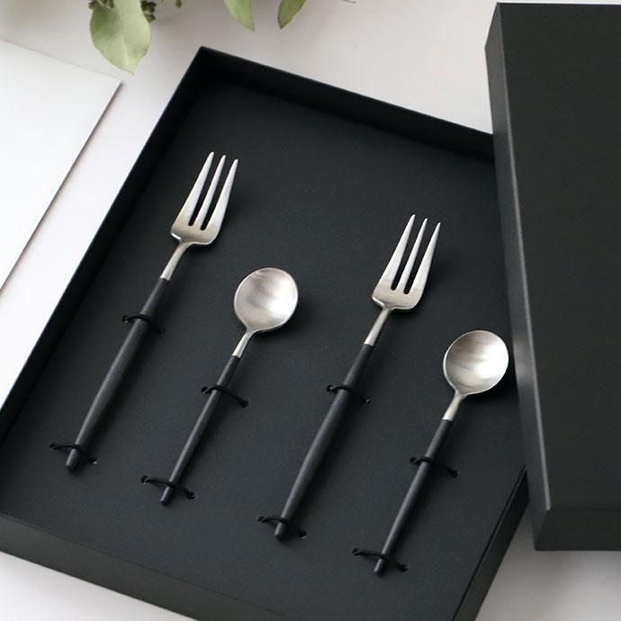 クチポール［GOA］ケーキ＆ティー｜カトラリーギフトセット(4本