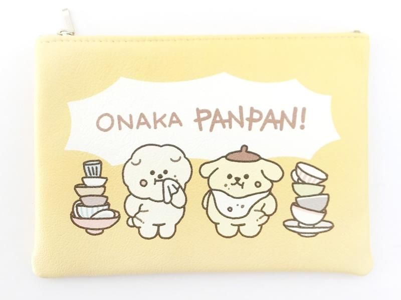 じゅん x ポムポムプリン 合皮フラットポーチ 【FEWMANY x SANRIO