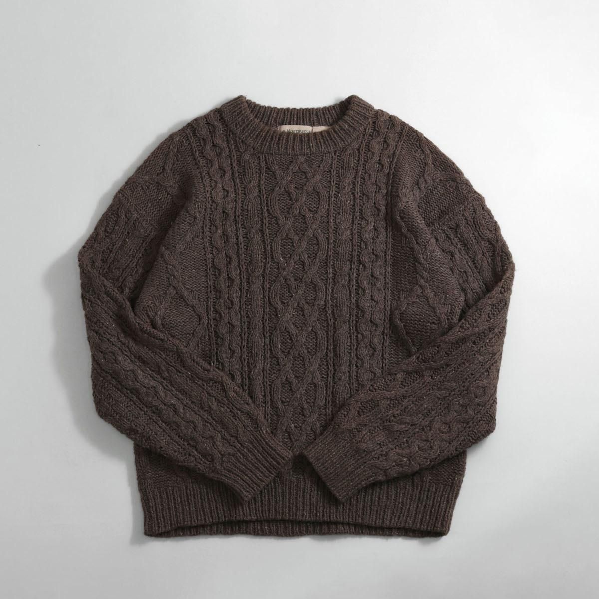 レディース] ユーズド ビッグサイズ ケーブルニット ブラウン